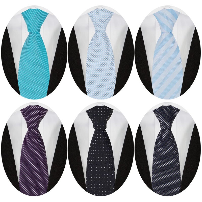 Adulove Men's Necktie Classic Silk Tie Woven Jacquard Neck Ties 6 PCS - Image 1